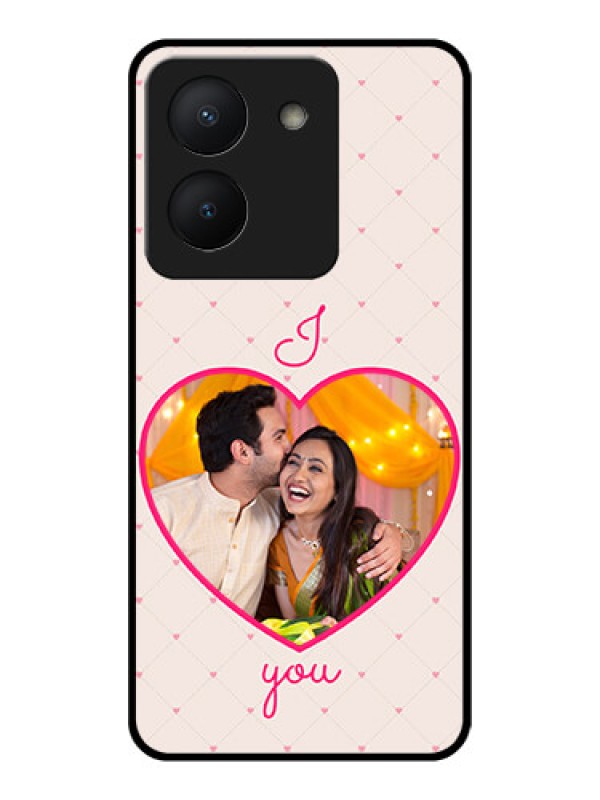 Custom Vivo Y36 Custom Glass Mobile Case - Heart Shape Design