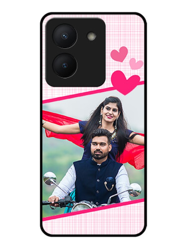 Custom Vivo Y36 Custom Glass Phone Case - Love Shape Heart Design