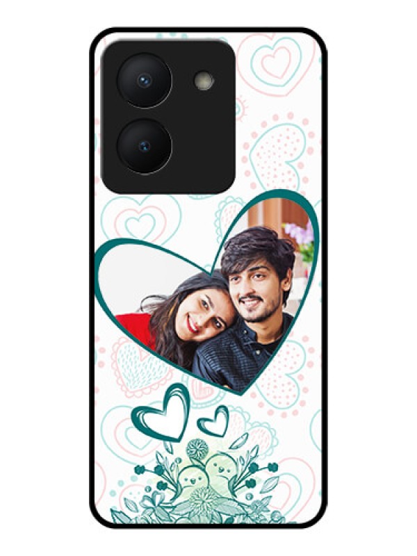 Custom Vivo Y36 Photo Printing on Glass Case - Premium Couple Design