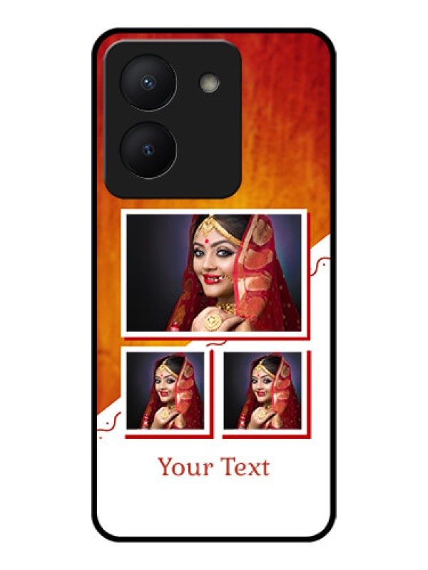 Custom Vivo Y36 Custom Glass Phone Case - Wedding Memories Design