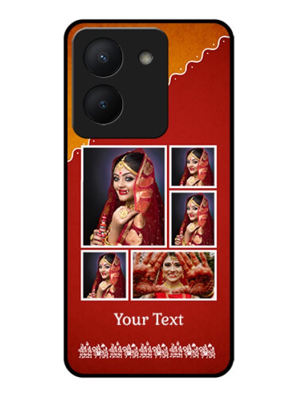 Custom Vivo Y36 Personalized Glass Phone Case - Wedding Pic Upload Design