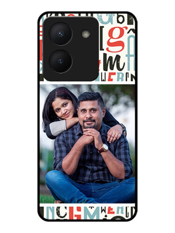 Custom Vivo Y36 Personalized Glass Phone Case - Alphabet Design