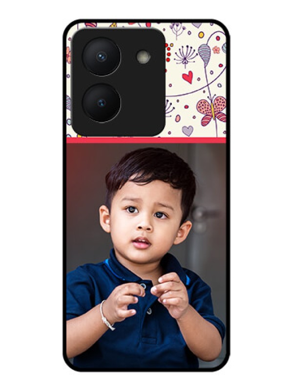 Custom Vivo Y36 Custom Glass Mobile Case - Premium Floral Design