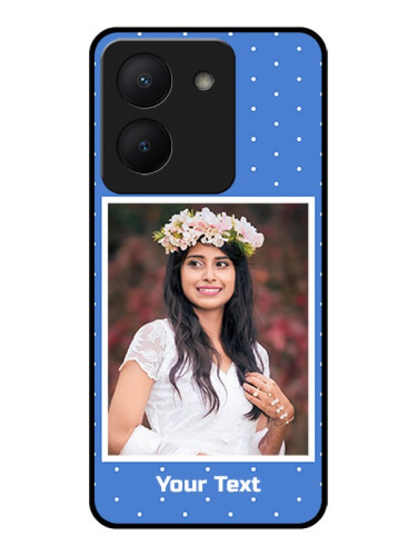 Custom Vivo Y36 Photo Printing on Glass Case - Polka dots design