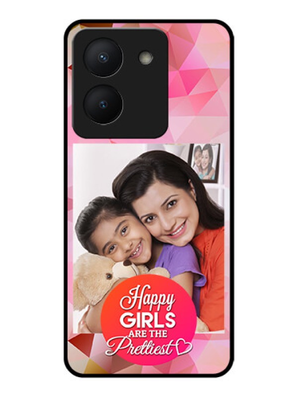 Custom Vivo Y36 Photo Printing on Glass Case - Abstract Triangle Design