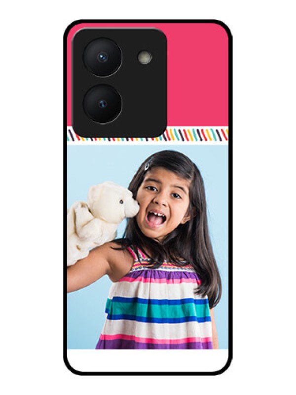 Custom Vivo Y36 Personalized Glass Phone Case - Line art design