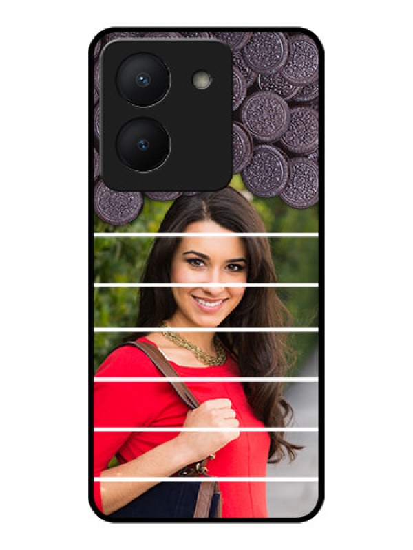 Custom Vivo Y36 Custom Glass Phone Case - with Oreo Biscuit Design