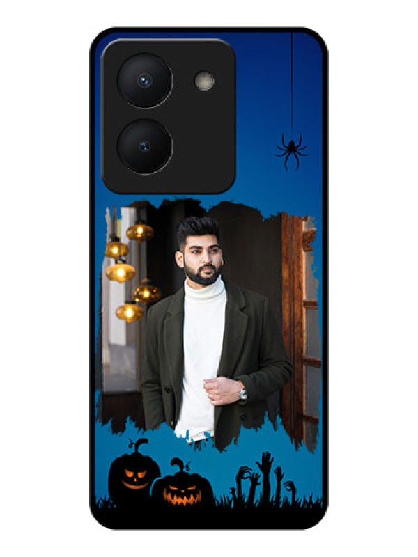 Custom Vivo Y36 Photo Printing on Glass Case - with pro Halloween design