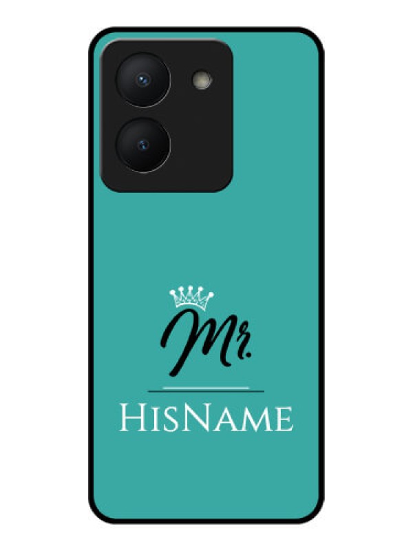 Custom Vivo Y36 Custom Glass Phone Case Mr with Name