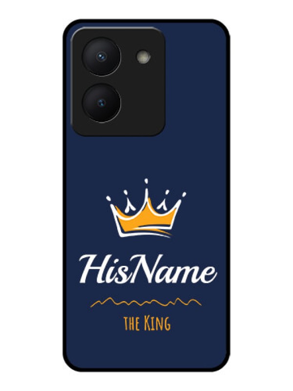 Custom Vivo Y36 Glass Phone Case King with Name