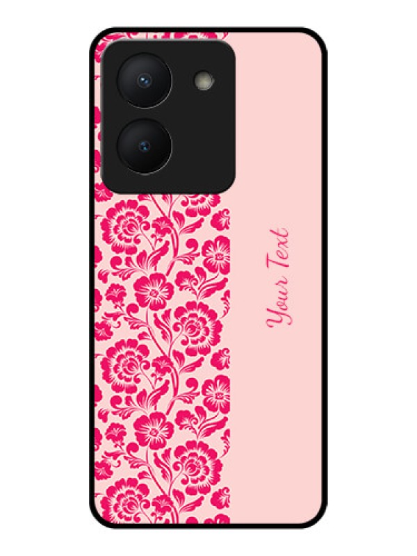 Custom Vivo Y36 Custom Glass Phone Case - Attractive Floral Pattern Design