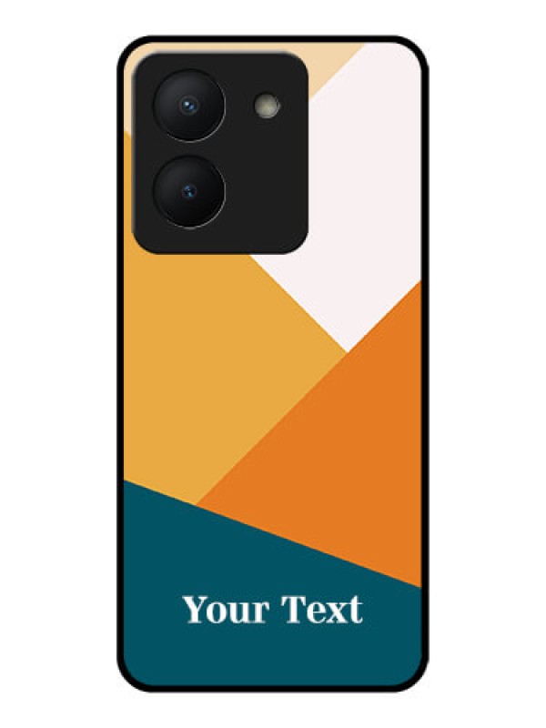 Custom Vivo Y36 Personalized Glass Phone Case - Stacked Multi-colour Design
