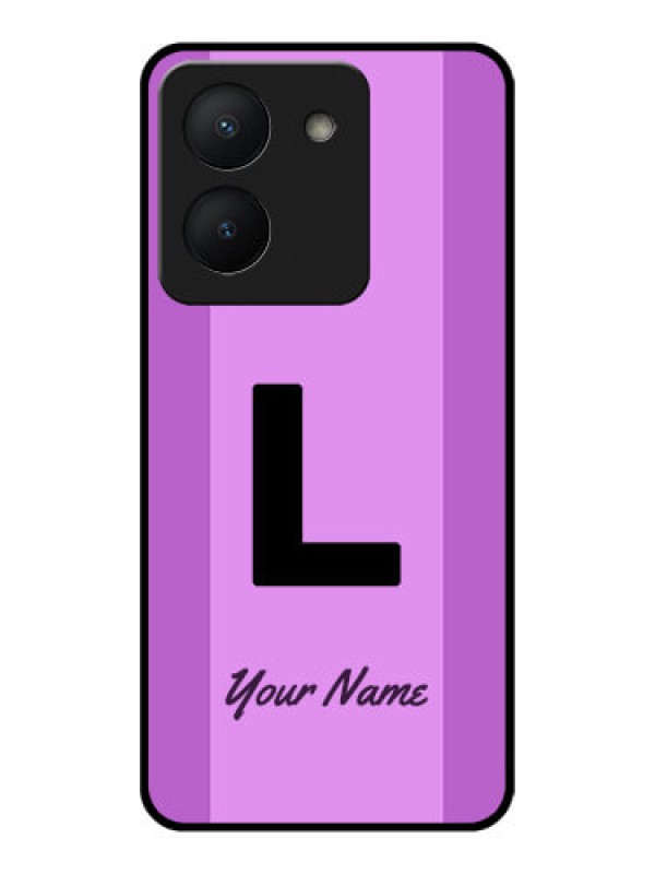 Custom Vivo Y36 Custom Glass Phone Case - Tricolor custom text Design