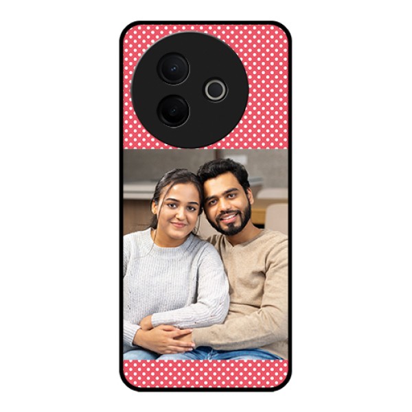Vivo Y39 5G Custom Glass Phone Case - White Dotted Design