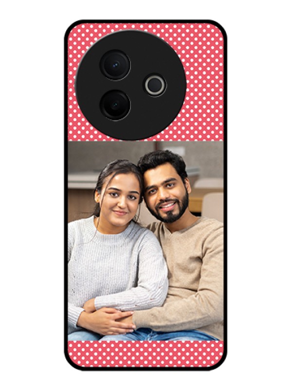 Custom Vivo Y39 5G Custom Glass Phone Case - White Dotted Design