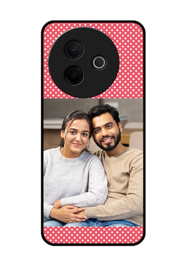 Vivo Y39 5G Custom Glass Phone Case - White Dotted Design