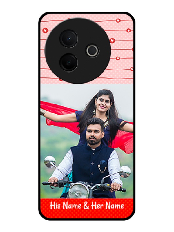 Custom Vivo Y39 5G Custom Glass Phone Case - Red Pattern Case Design