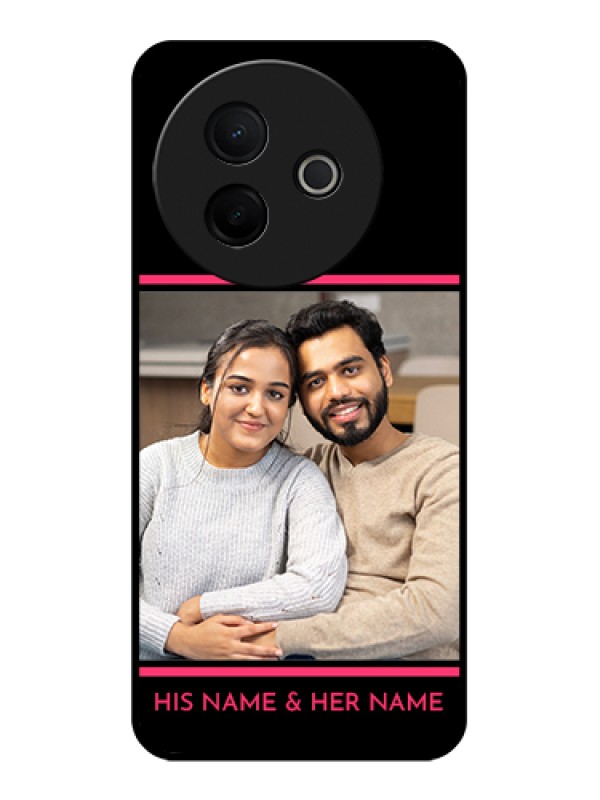 Custom Vivo Y39 5G Custom Glass Phone Case - With Add Text Design