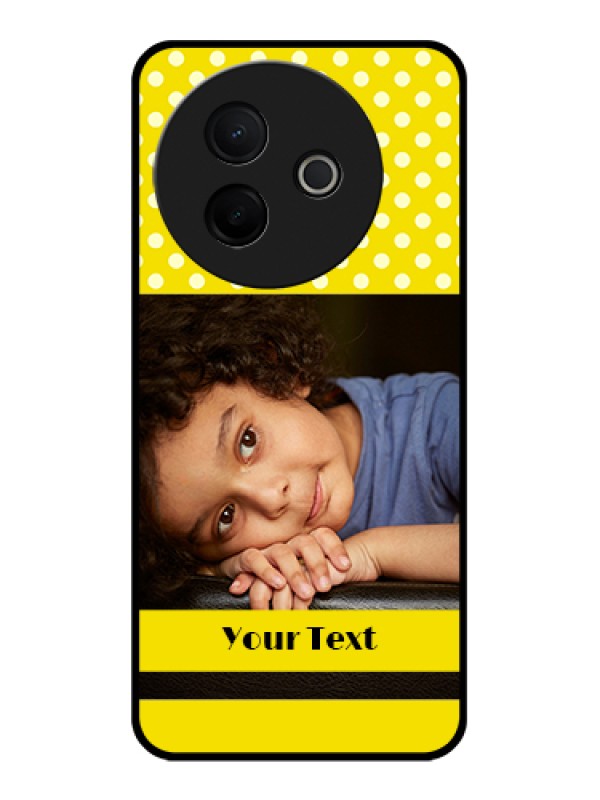 Custom Vivo Y39 5G Custom Glass Phone Case - Bright Yellow Case Design