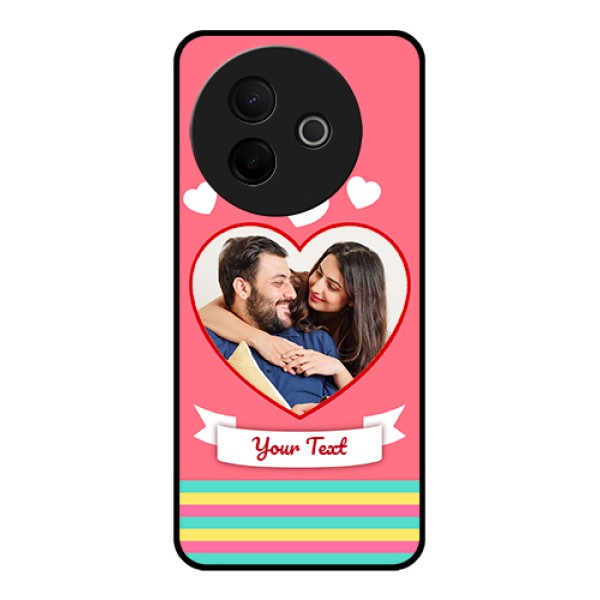 Vivo Y39 5G Custom Glass Phone Case - Love Shapes Doodle Design