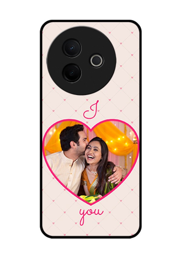 Vivo Y39 5G Custom Glass Phone Case - Heart Shape Design