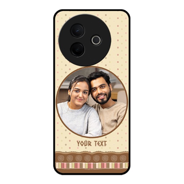 Vivo Y39 5G Custom Glass Phone Case - Brown Dotted Mobile Case Design Vivo Y39 5G Custom Glass Phone Case - Brown Dotted Mobile Case Design