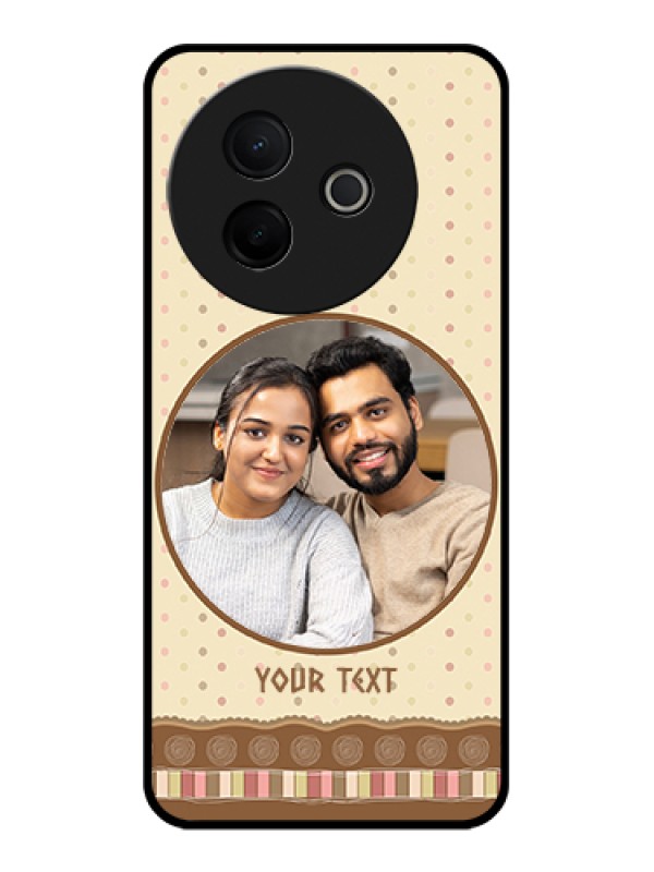 Custom Vivo Y39 5G Custom Glass Phone Case - Brown Dotted Mobile Case Design