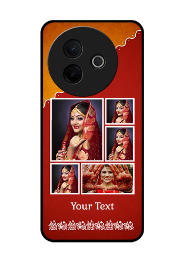 Vivo Y39 5G Custom Glass Phone Case - Wedding Pic Upload Design