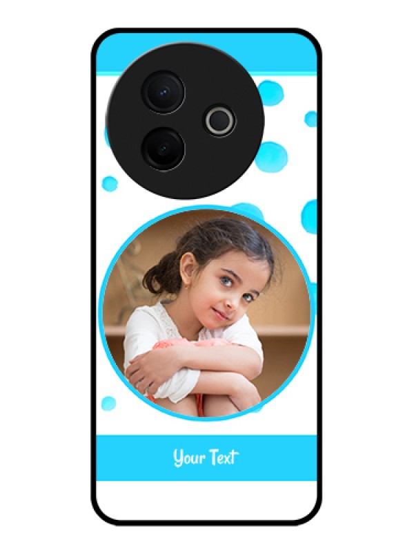 Custom Vivo Y39 5G Custom Glass Phone Case - Blue Bubbles Pattern Design