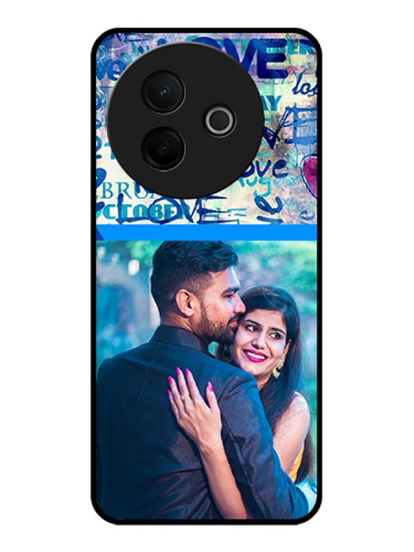 Custom Vivo Y39 5G Custom Glass Phone Case - Colorful Love Design