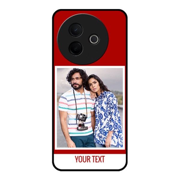 Vivo Y39 5G Custom Glass Phone Case - Red Color Design Vivo Y39 5G Custom Glass Phone Case - Red Color Design