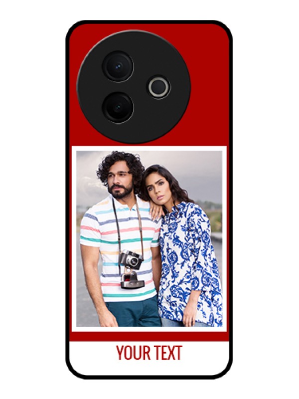 Custom Vivo Y39 5G Custom Glass Phone Case - Red Color Design