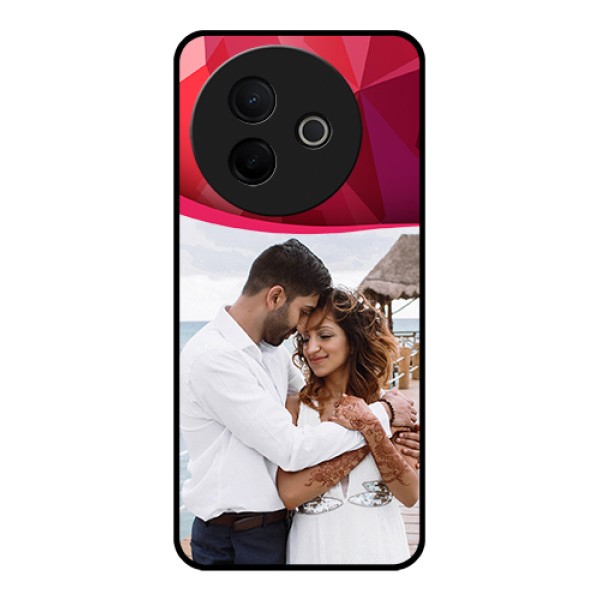 Vivo Y39 5G Custom Glass Phone Case - Red Abstract Design Vivo Y39 5G Custom Glass Phone Case - Red Abstract Design
