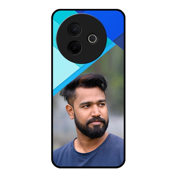 Vivo Y39 5G Custom Glass Phone Case - Blue Pattern Design
