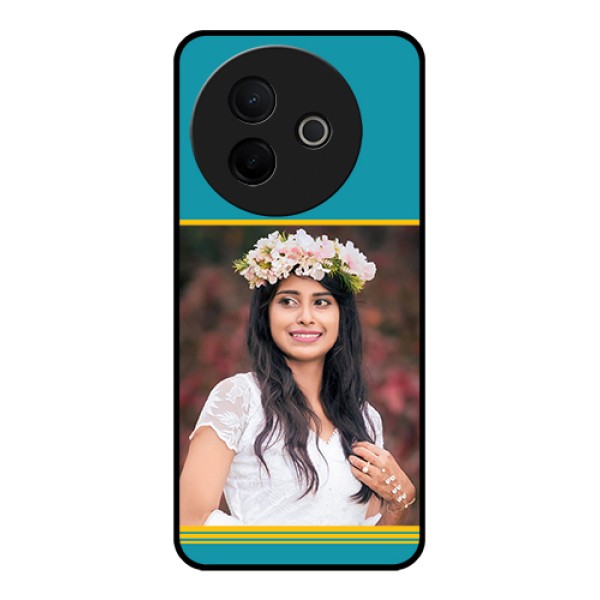 Vivo Y39 5G Custom Glass Phone Case - Yellow & Blue Design