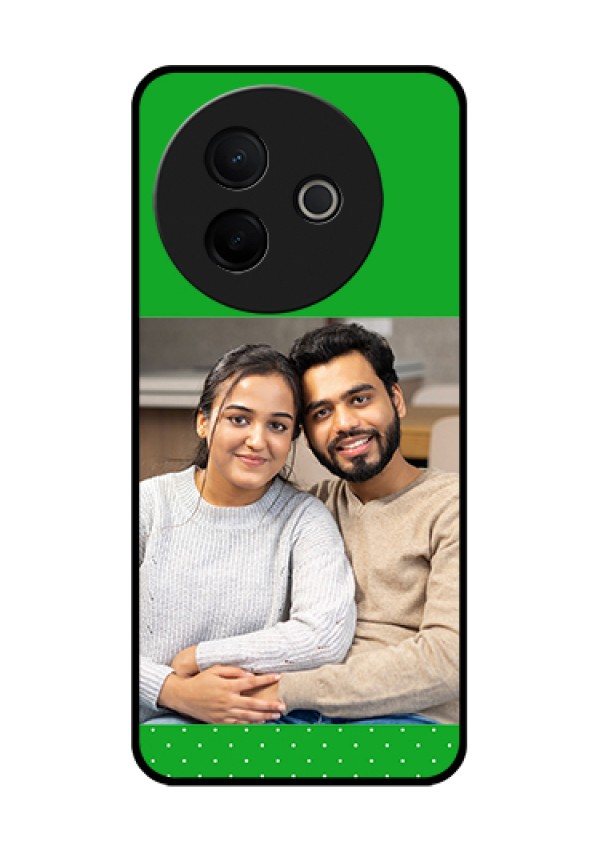 Vivo Y39 5G Custom Glass Phone Case - Green Pattern Design