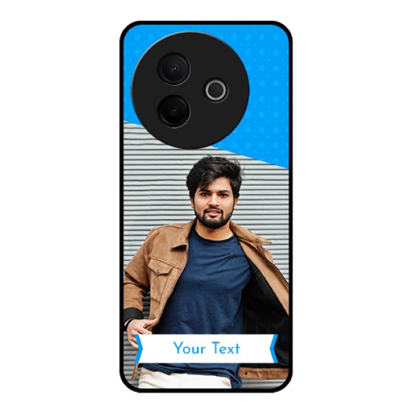 Vivo Y39 5G Custom Glass Phone Case - Simple Blue Color Design