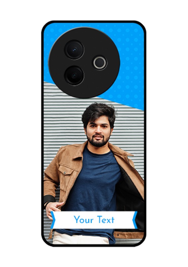 Vivo Y39 5G Custom Glass Phone Case - Simple Blue Color Design