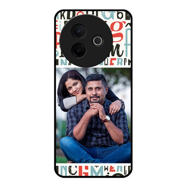 Vivo Y39 5G Custom Glass Phone Case - Alphabet Design