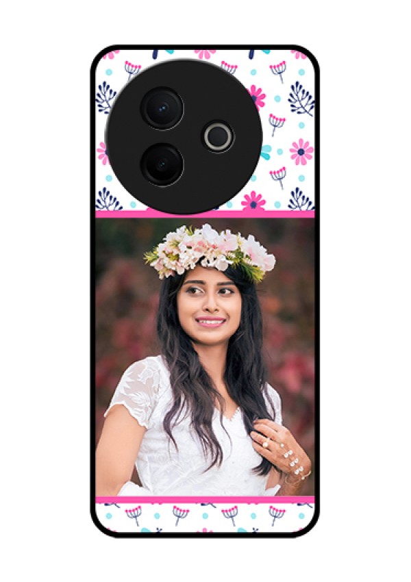 Vivo Y39 5G Custom Glass Phone Case - Colorful Flower Design