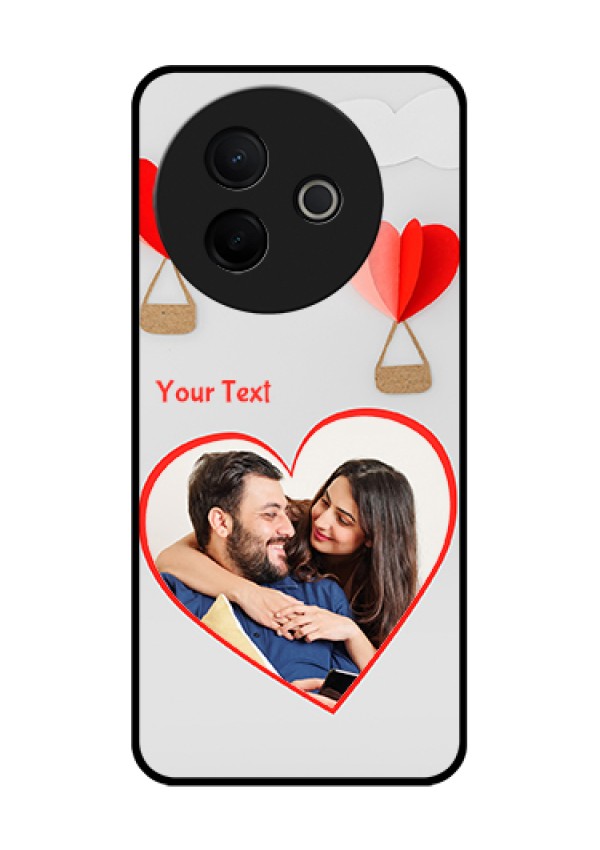 Vivo Y39 5G Custom Glass Phone Case - Parachute Love Design