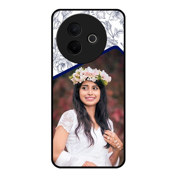 Vivo Y39 5G Custom Glass Phone Case - Classy Floral Design