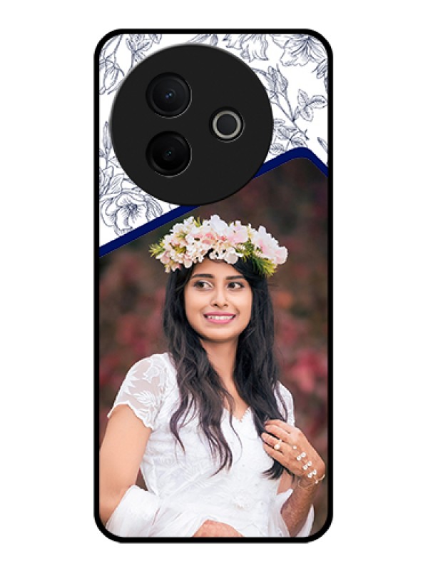 Custom Vivo Y39 5G Custom Glass Phone Case - Classy Floral Design