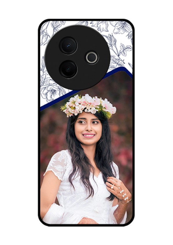 Vivo Y39 5G Custom Glass Phone Case - Classy Floral Design