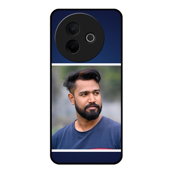 Vivo Y39 5G Custom Glass Phone Case - Simple Royal Blue Design Vivo Y39 5G Custom Glass Phone Case - Simple Royal Blue Design
