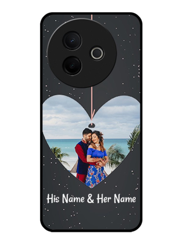 Custom Vivo Y39 5G Custom Glass Phone Case - Hanging Heart Design