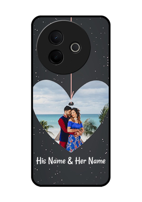 Vivo Y39 5G Custom Glass Phone Case - Hanging Heart Design