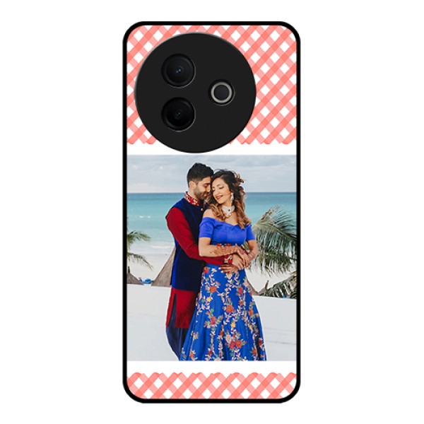 Vivo Y39 5G Custom Glass Phone Case - Pink Pattern Design