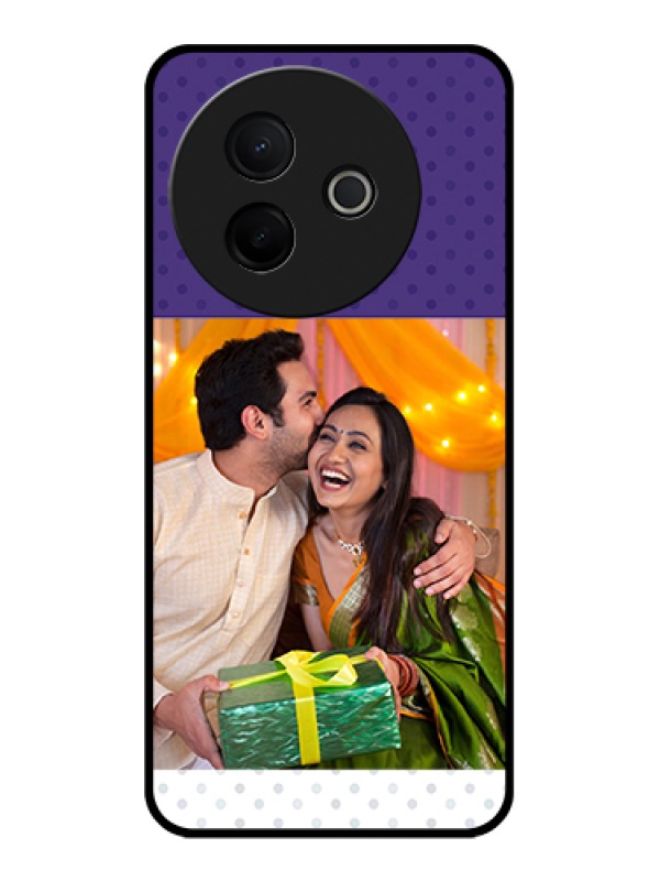 Custom Vivo Y39 5G Custom Glass Phone Case - Violet Colored Pattern Design