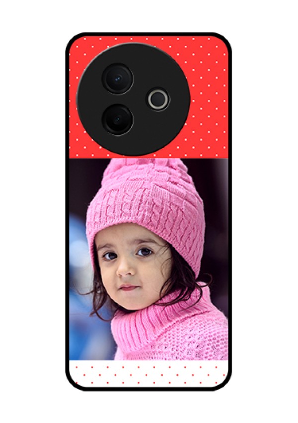 Vivo Y39 5G Custom Glass Phone Case - Red Pattern Design